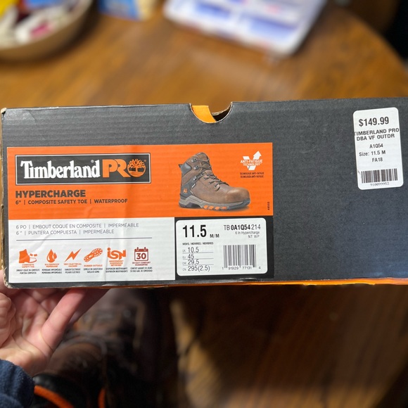 Timberland PRO Footwear: Men's size 11.5 Hypercharge 6" Composite Toe Work Boots - Picture 5 of 8